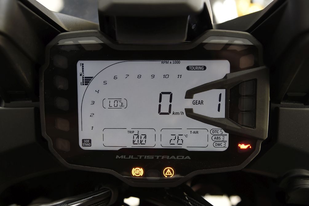Ducati Multistrada 1200 wyświetlacz