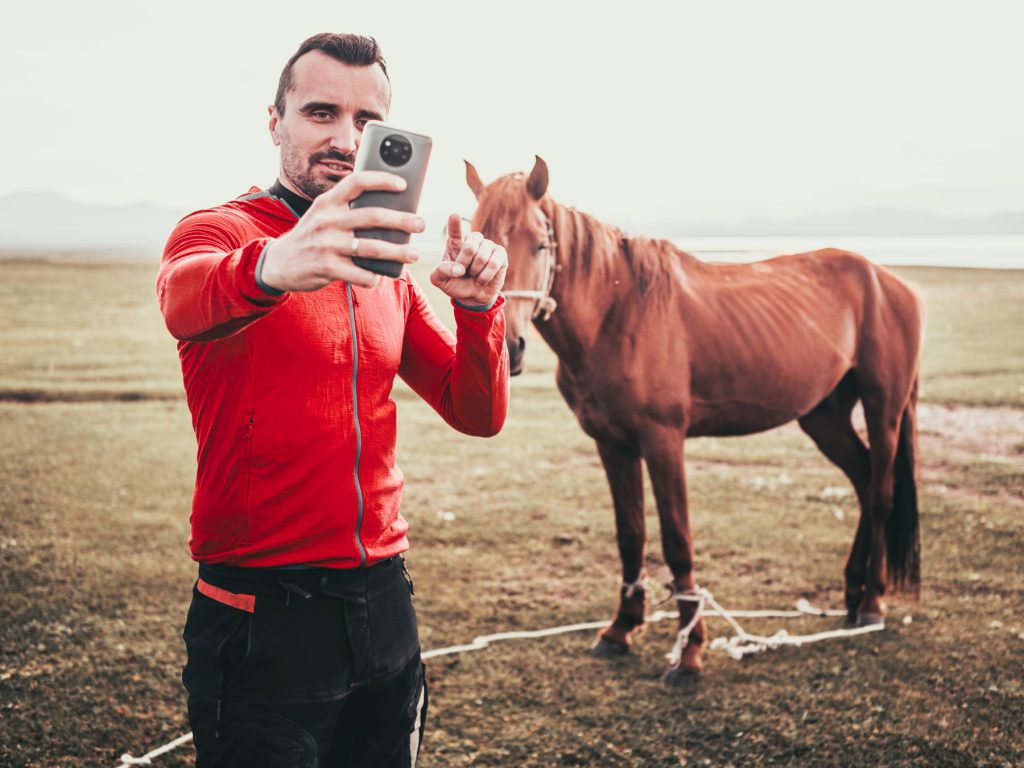 Selfie z koniem...