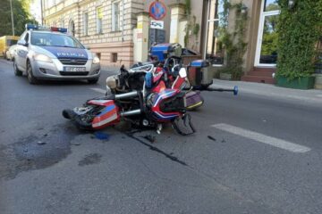 wypadek motocykla ratunkowego