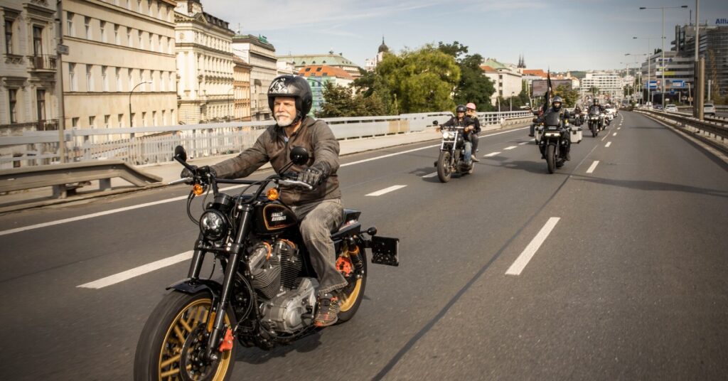 Petr Pavel podczas poprzedniej parady motocyklowej w Czechach.