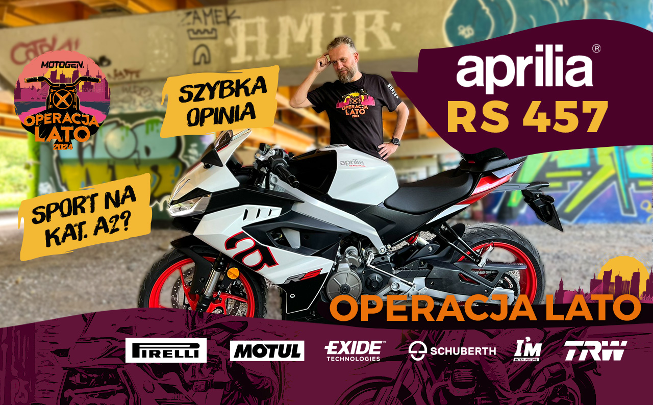 Aprilia RS457. Najmocniejszy sport na kategorię A2! [szybka opinia, Operacja Lato]